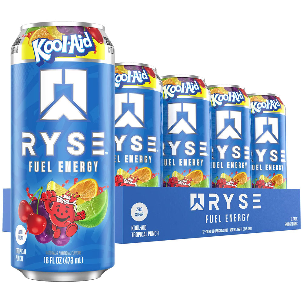 RYSE Fuel Kool-Aid Tropical Punch can ready for on-the-go energy and focus.