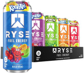 RYSE Fuel Energy Drink front view showing sugar-free, vegan energy for busy days