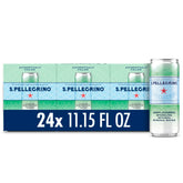 S.Pellegrino bottle on table with crisp bubbles, perfect with meals