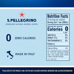 S.Pellegrino can showcasing 11.15 oz, portable for on-the-go refreshment