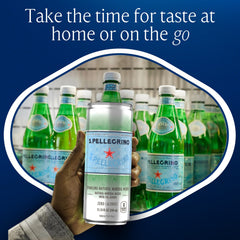 Close-up of bubbles in S.Pellegrino glass, showcasing refreshing effervescence