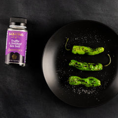 Sabatino Tartufi smoked truffle salt packaging showing label and jar for easy purchase