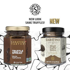 Sabatino Tartufi Tartufata ingredients closeup reveals real mushrooms and Black Summer truffles.