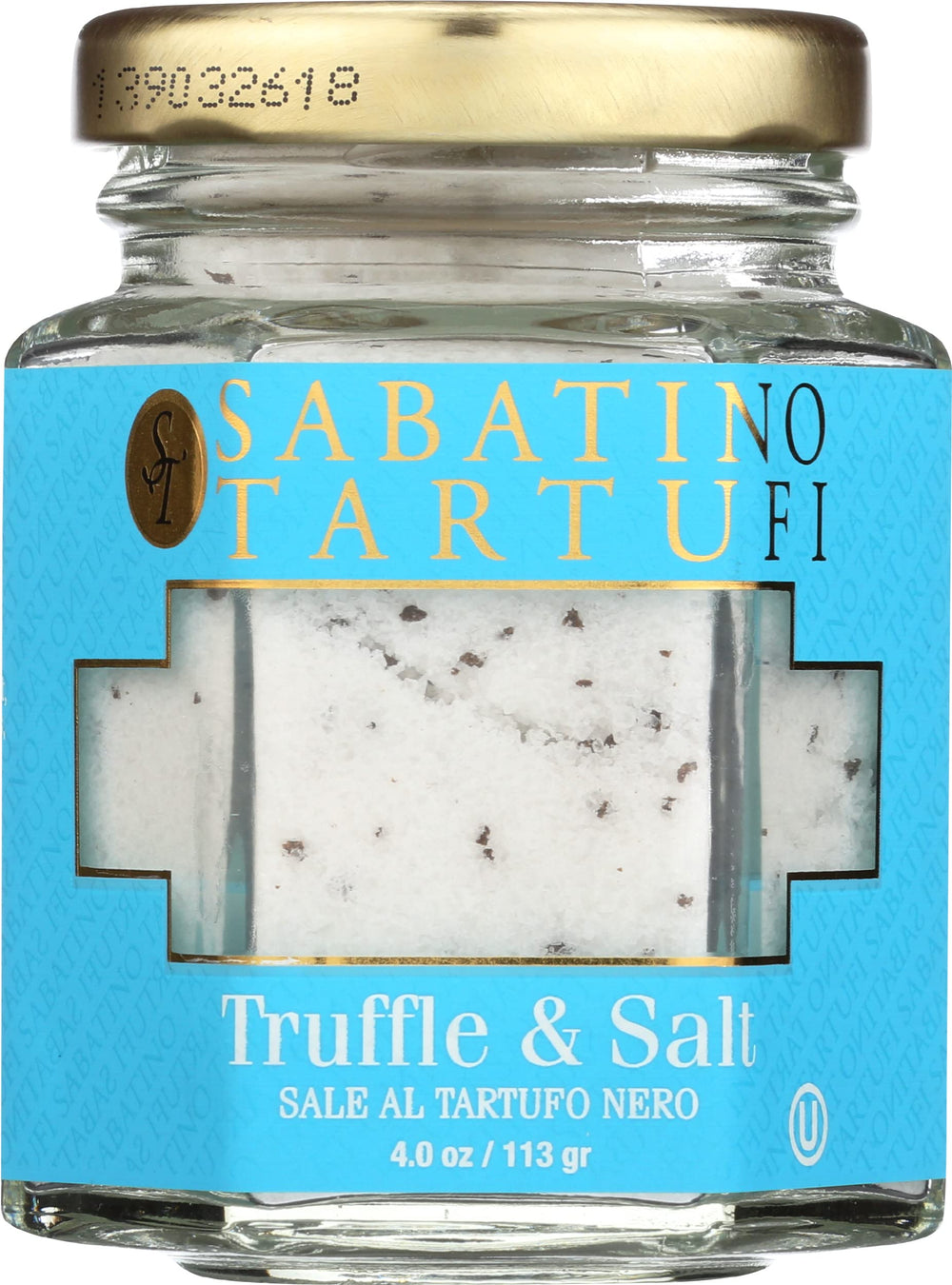 Sabatino Tartufi Truffle Salt bottle adds gourmet aroma to meals