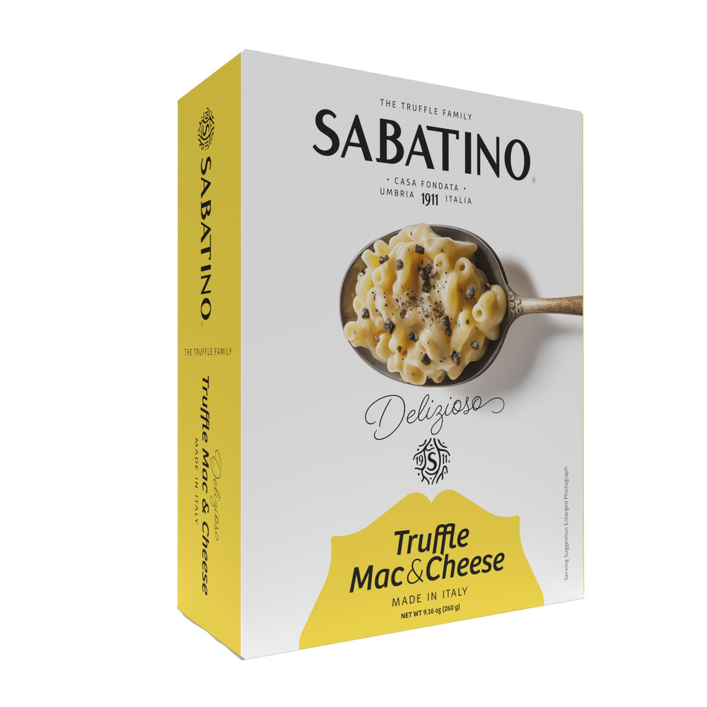 Sabatino Tartufi Pronto Truffle Mac and Cheese box, quick comfort at home.