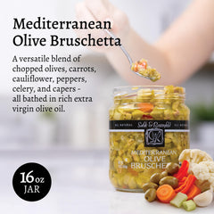 Sable & Rosenfeld bruschetta jar open, ready to spread on crackers or bread.