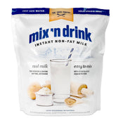 SACO Mix'n Drink bottle being poured for a refreshing skim milk experience.