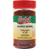 Sadaf Aleppo Pepper bottle with shaker top for mess-free seasoning.