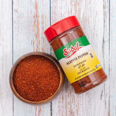 Sadaf Aleppo Pepper sprinkled on a dish to add brightness.
