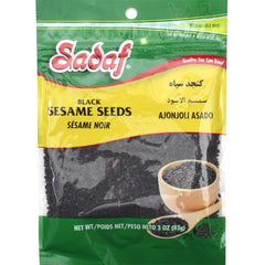 Sadaf black sesame seeds in resealable bag for pantry storage.