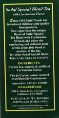 Sadaf Cardamom Tea brewed cup with fragrant steam and spice.