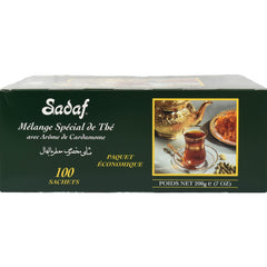 Sadaf Ceylon tea with 100 bags ready for quick brews.