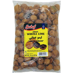Sadaf Dried Lime Whole (Limu Omani) adds citrus depth to soups, stews, and tagines.