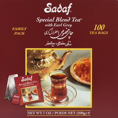 Sadaf Earl Grey tea bags packaging front showing premium blend