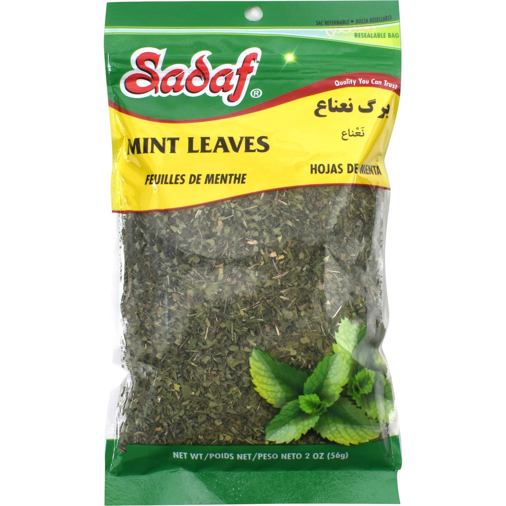 Sadaf mint leaves cut closeup, natural dried leaves ready for culinary use.