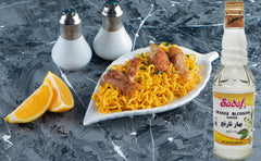 Drops of Sadaf orange blossom water add delicate aroma to recipes.