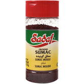 Sadaf Sumac powder jar front view showing pure ground spice for vibrant meals.