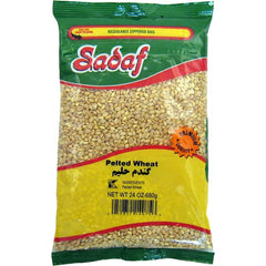 Sadaf Wheat Pelted bag front for easy storage and cooking versatility.