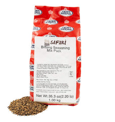 Safari Biltong Seasoning 2.2 lb package, authentic flavor for homemade jerky.