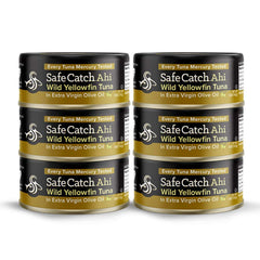 Safe Catch wild Ahi tuna in olive oil, rich flavor and high protein