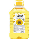 Safya sunflower oil bottle highlighting pure, versatile cooking potential.