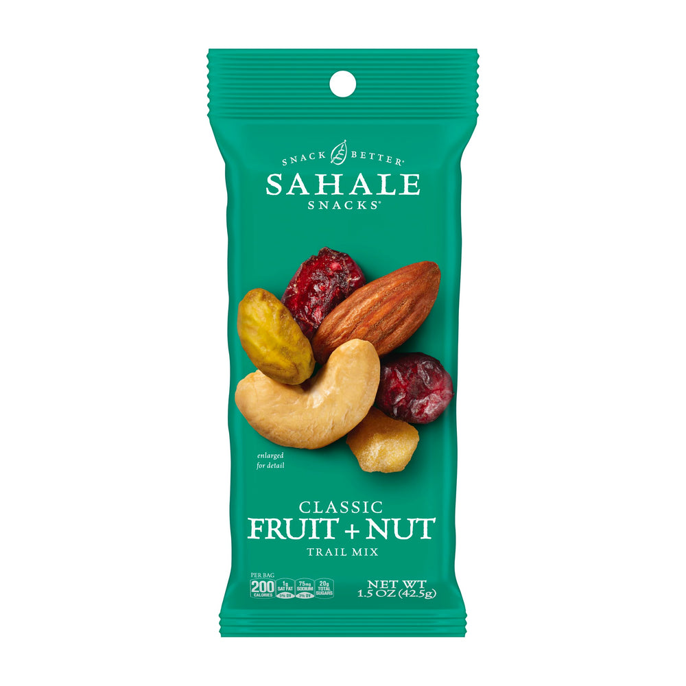 Sahale Snacks Classic Trail Mix bag with premium nuts and fruits for on-the-go snacking
