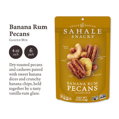 Sahale pecans and cashews with banana dices for versatile topping.