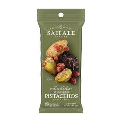 Sahale Snacks pomegranate pistachios glazed mix in a bag, gluten-free and ready to enjoy.