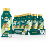 Saint James Mango Black Tea bottle shows mango flavor with zero calories.