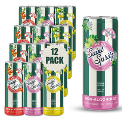 Saint Spritz Virgins Amalfi citrus can showcases refreshing balance for sunny days.