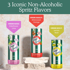 Saint Spritz Virgins sparkling mocktails pack provides zero-alcohol sipping option for any occasion.
