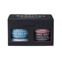 Saltverk Flaky Salt pack showing delicate crystals for finishing dishes.