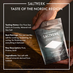Saltverk hand-harvested salt Westfjords shows artisanal process enhancing flavor