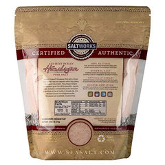 SaltWorks Himalayan Pink Salt crystals close-up shows natural color and mineral richness.