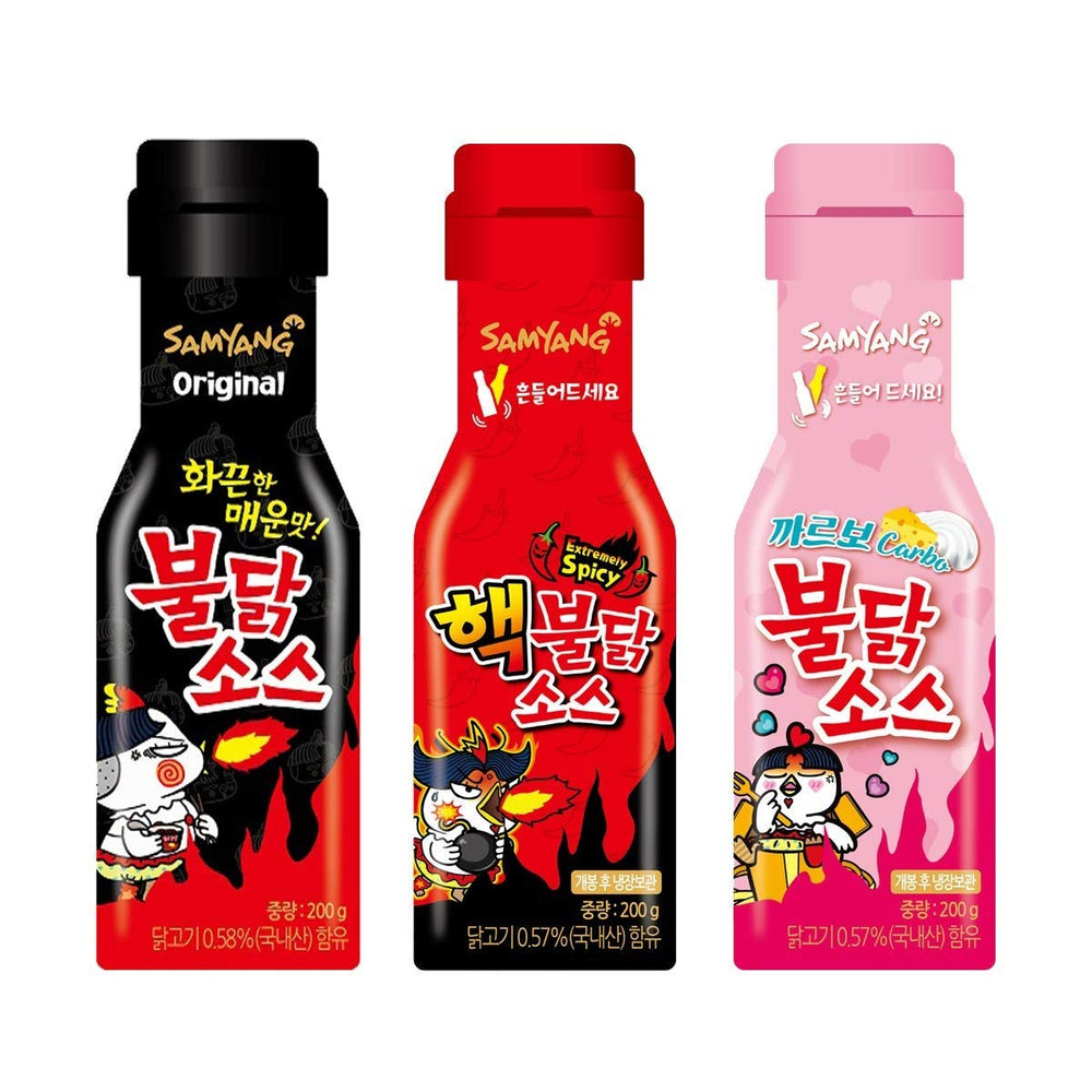 Samyang Carbo Bulldark spicy chicken roasted sauce bottle ready for bold quick meals
