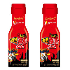 Samyang Bulldark sauce bottle front view showing bold heat and roasted glaze