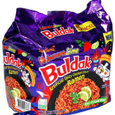 Samyang Habanero Lime Buldak pack of 5 on counter, bold flavor ahead.