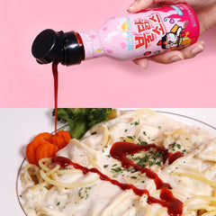 SAMYANG spicy noodles served with Bulldark sauce for heat lovers.