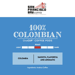 100% arabica beans from Antioquia, Colombia deliver aromatic, smooth flavor.