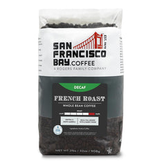 San Francisco Bay decaf dark roast bag with bold aroma.