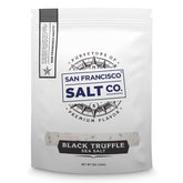 San Francisco Salt Company Italian Black Truffle Salt pouch closeup showing premium aroma.