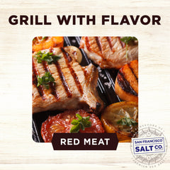 San Francisco Salt Company resealable pouch open for easy portioning.