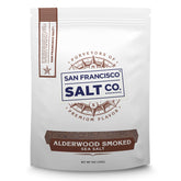San Francisco Salt Company Alderwood smoked sea salt enhances seafood with clean campfire aroma.