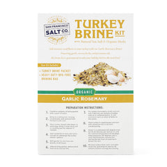 San Francisco Salt Company organic certification and Kosher status on the turkey brine kit.