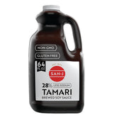 San-J gluten-free tamari sauce bottle with bold flavor