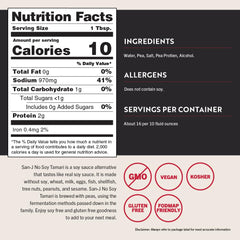 San-J No Soy Tamari gluten-free label signaling a safe, flavorful option