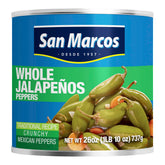 San Marcos whole jalapeño peppers in a jar for easy nachos.