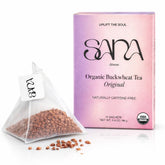 Sana Himalayan Tartary Buckwheat Tea box packaging for a sustainable choice.