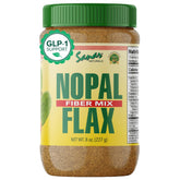 Sanar Naturals Nopal Flax Seed bottle pour for convenient daily fiber boost.