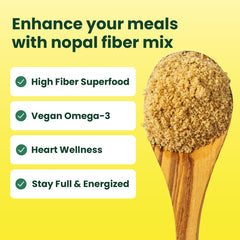 Sanar Naturals Nopal Flax Seed on yogurt adds protein and fiber.
